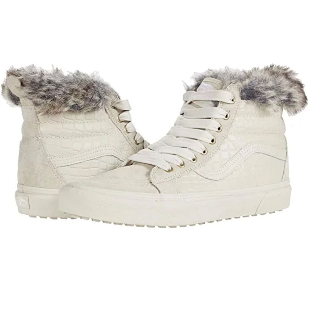 Vans Sk8-Hi MTE 360 All Weather Gray Faux Fur lined Eco Dry Sneaker/Boot size 9